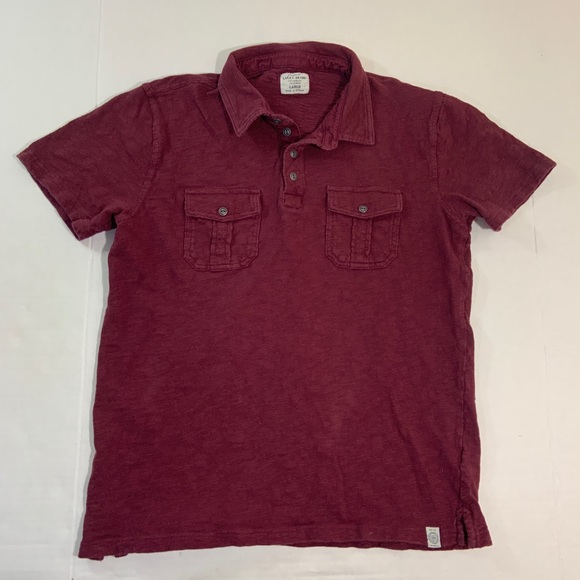 Lucky Brand Other - Lucky Brand Maroon Red Polo Tee Shirt L